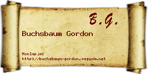 Buchsbaum Gordon névjegykártya
